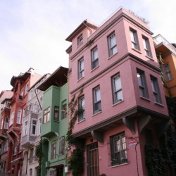 Istanbul Fatih colored wooden houses